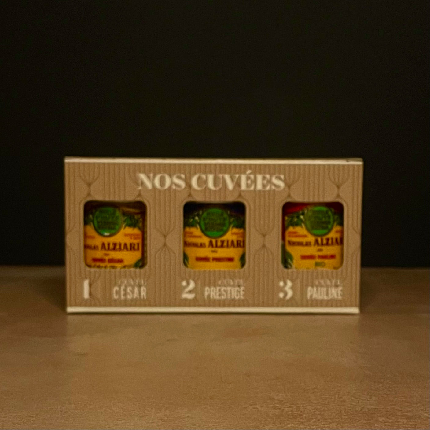 Nicolas Alziari extra virgin olive oils gift box, 3 x 100ml